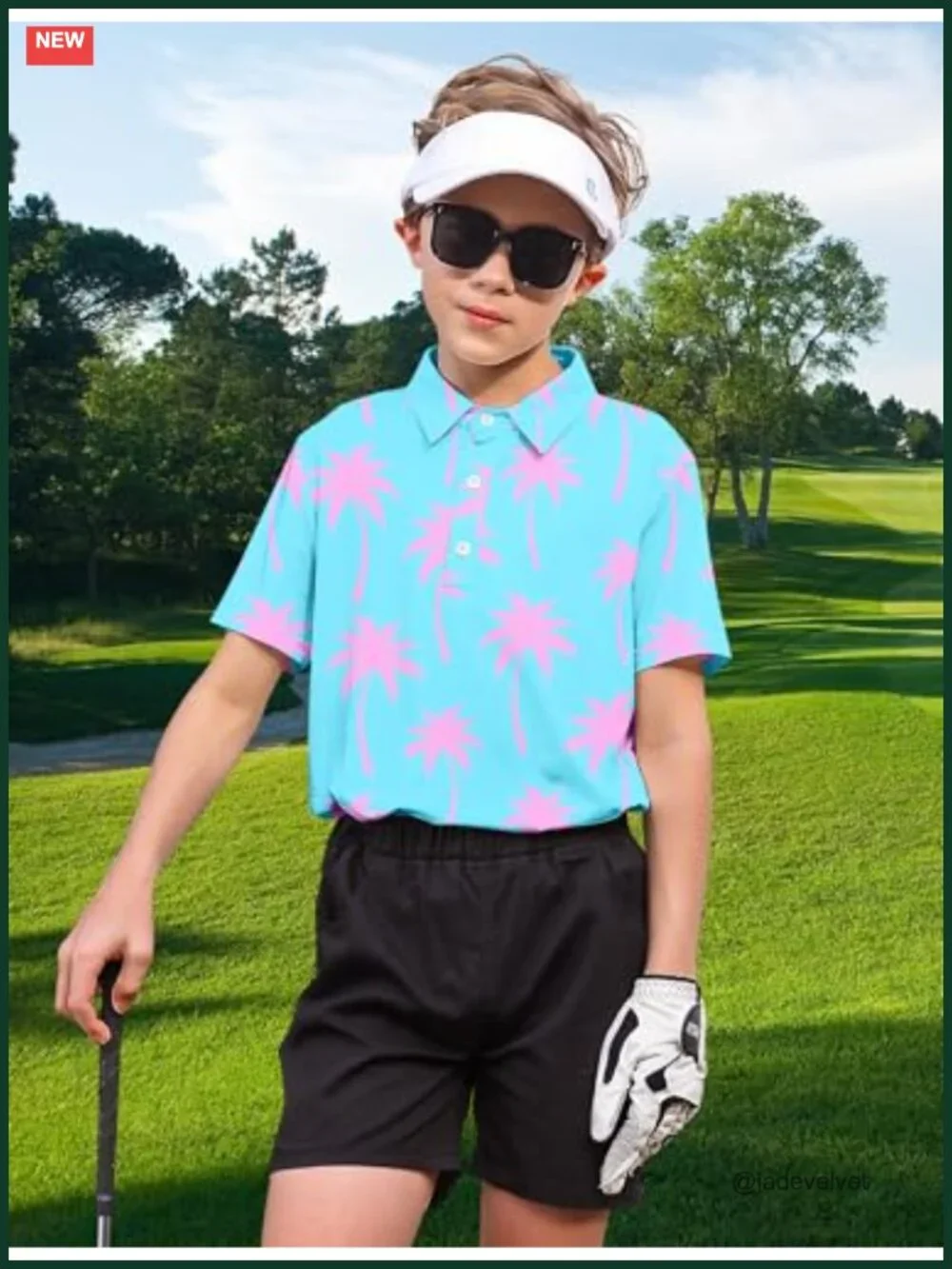 Boys Polo Shirt Short Sleeve Performance Golf Collared Top